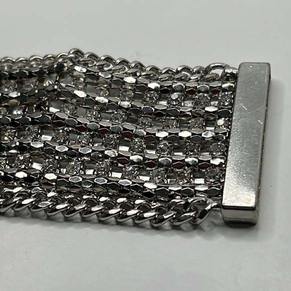 Vintage Clear Rhinestone Bling Bracelet - Picture 12 of 17